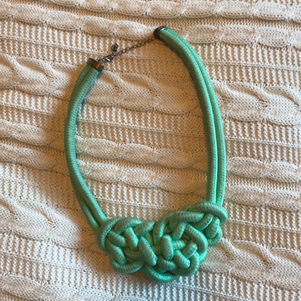 Knotted rope necklace